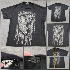 VTG Y2K Famous Stars And & Straps Mens‎ L Large DISTRESSED Faded Skate T Shirt